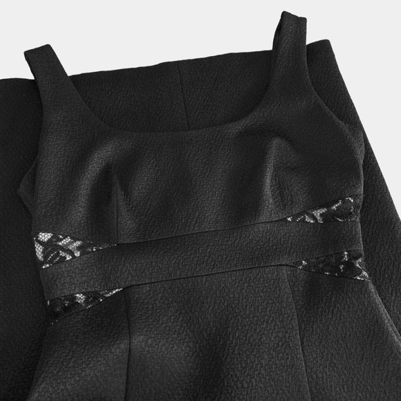 DAVID MEISTER BLACK BODYCON SLEEVELESS EVENING DRESS - Picture 7 of 16